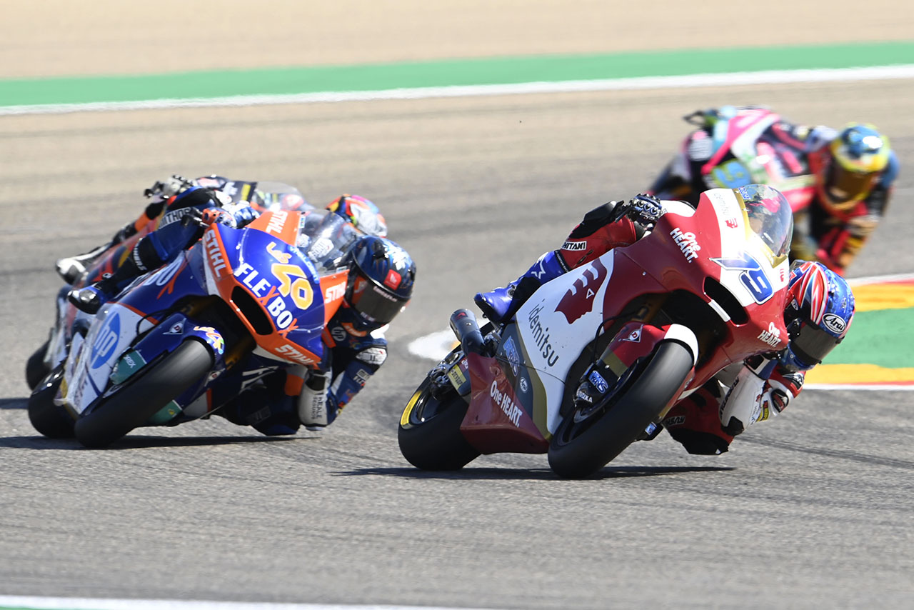 MotoGP第13戦アラゴンGP／Moto2ライダーの小椋藍選手、一時は3番手走行もフロントタイヤの問題により8位でレースを終える