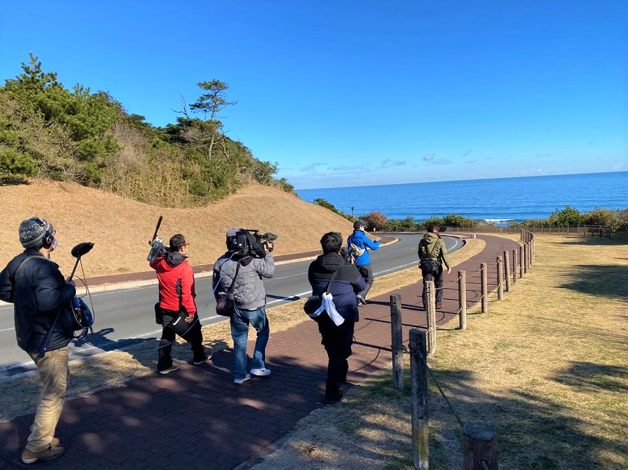 バイク情報番組のロケの様子